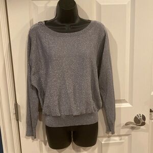 Large 7th Avenue from NY & C silver sparkle top - New with tags